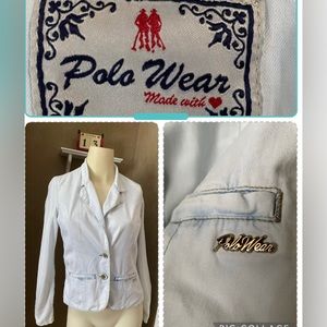 Polo wear brand women’s light jacket acid wash